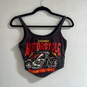 Racer Grunge Crop Top